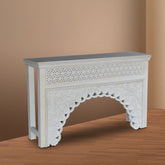 French Arched Hand Carved Indian Solid Wood Console  Table 18